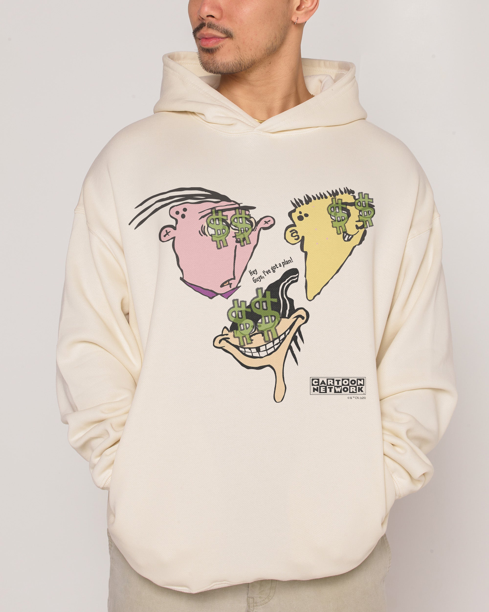Ed Edd n Eddy I Have a Plan Unisex Graphic Hoodie 90s Boxy Fit 340gsm Cotton Polyester