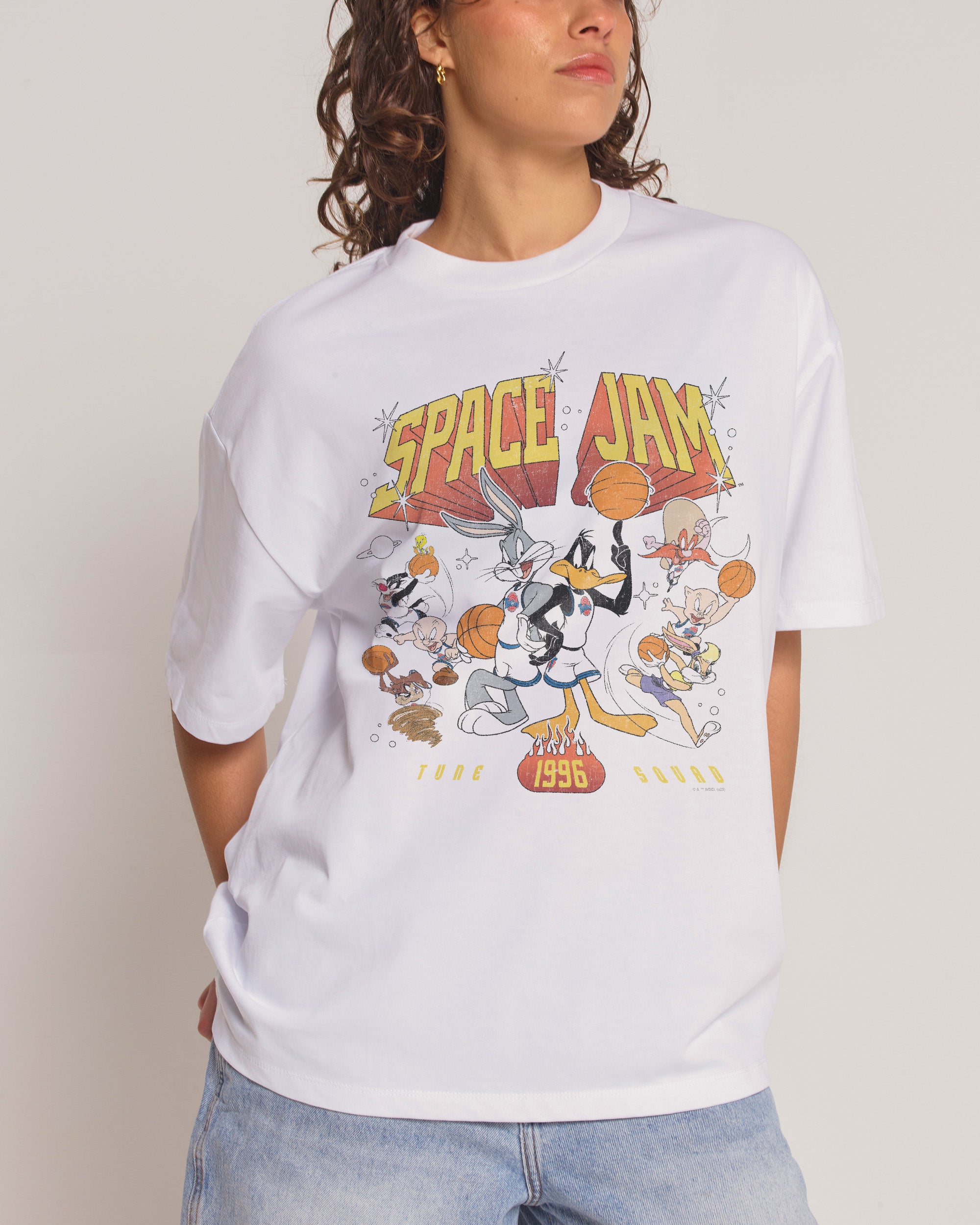 Tune Squad 1996 Oversized Looney Tunes Graphic Tee - Unisex 100% Combed Cotton