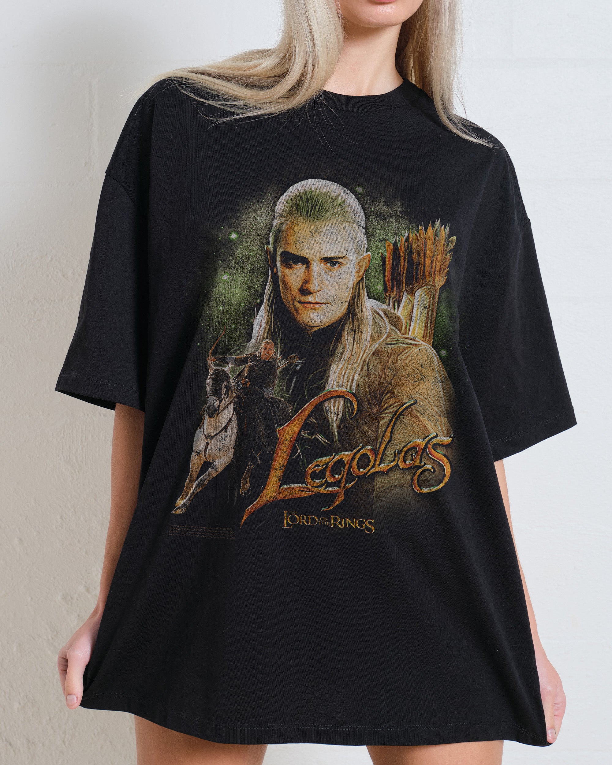 Vintage Legolas Oversized T-Shirt - Lord of the Rings Graphic Tee Unisex 100% Combed Cotton