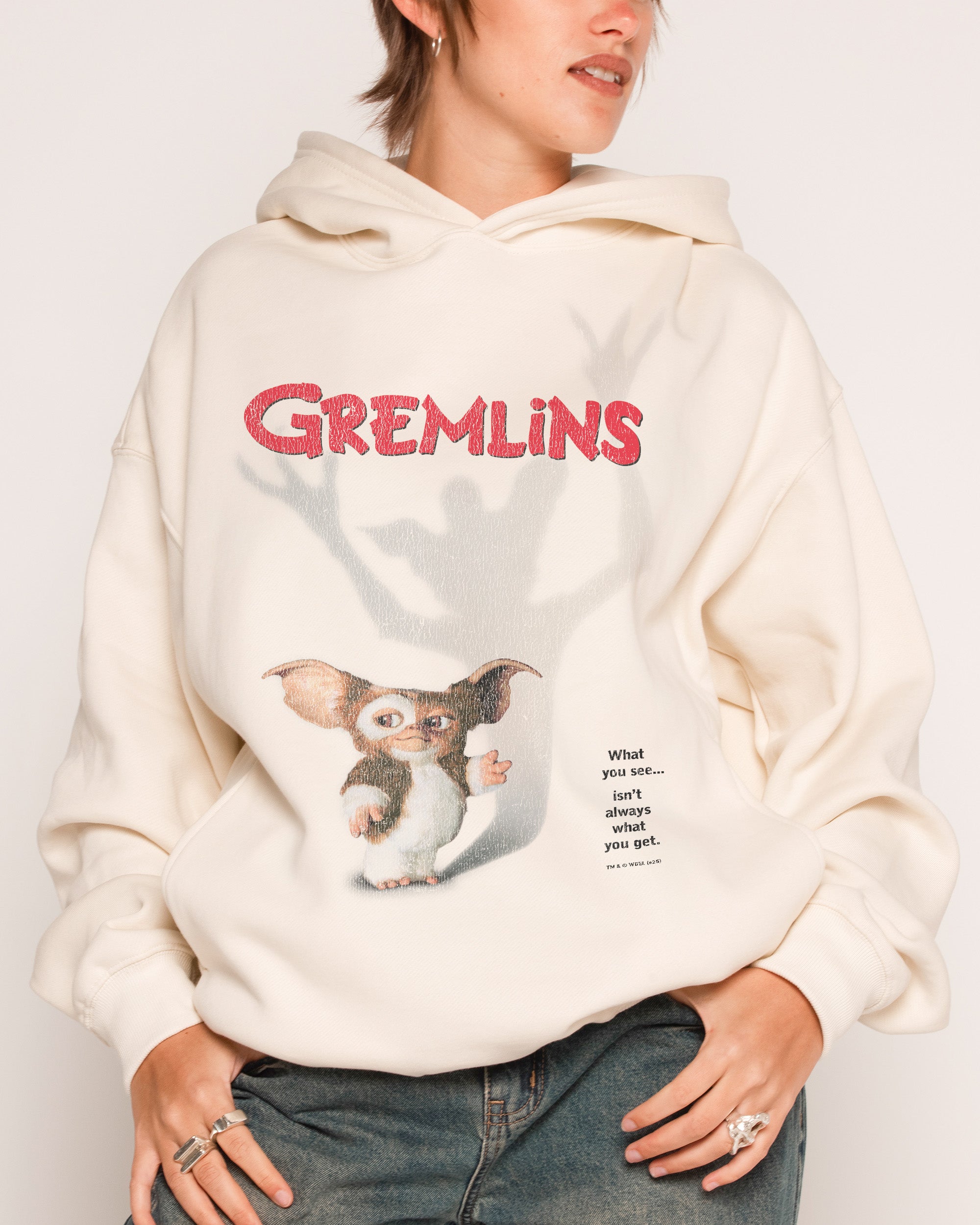 What You See Gremlins Unisex Hoodie - 90s Boxy Fit, 340gsm Cotton Polyester