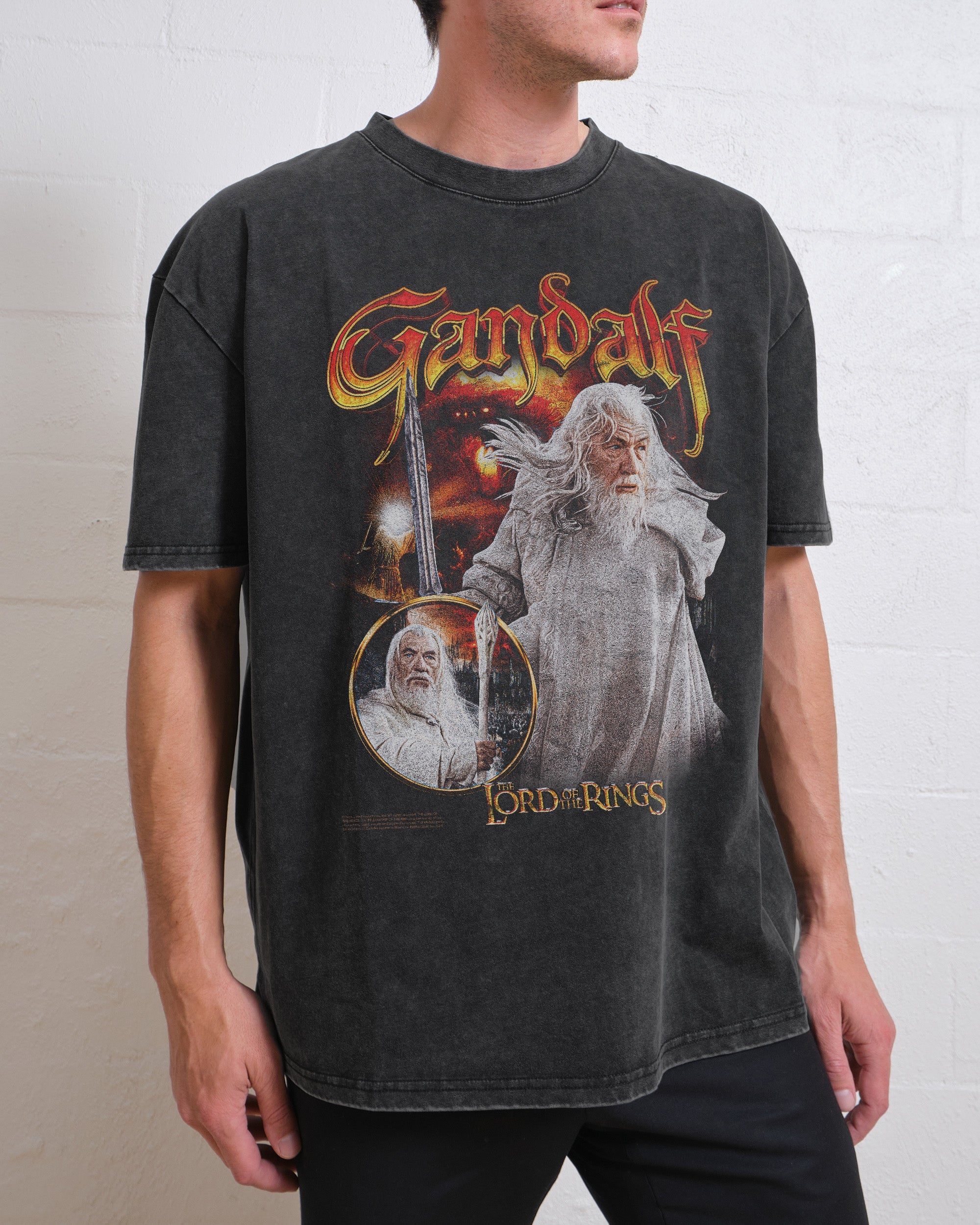 Gandalf the White Oversized T-Shirt - Lord of the Rings Graphic Tee Unisex White