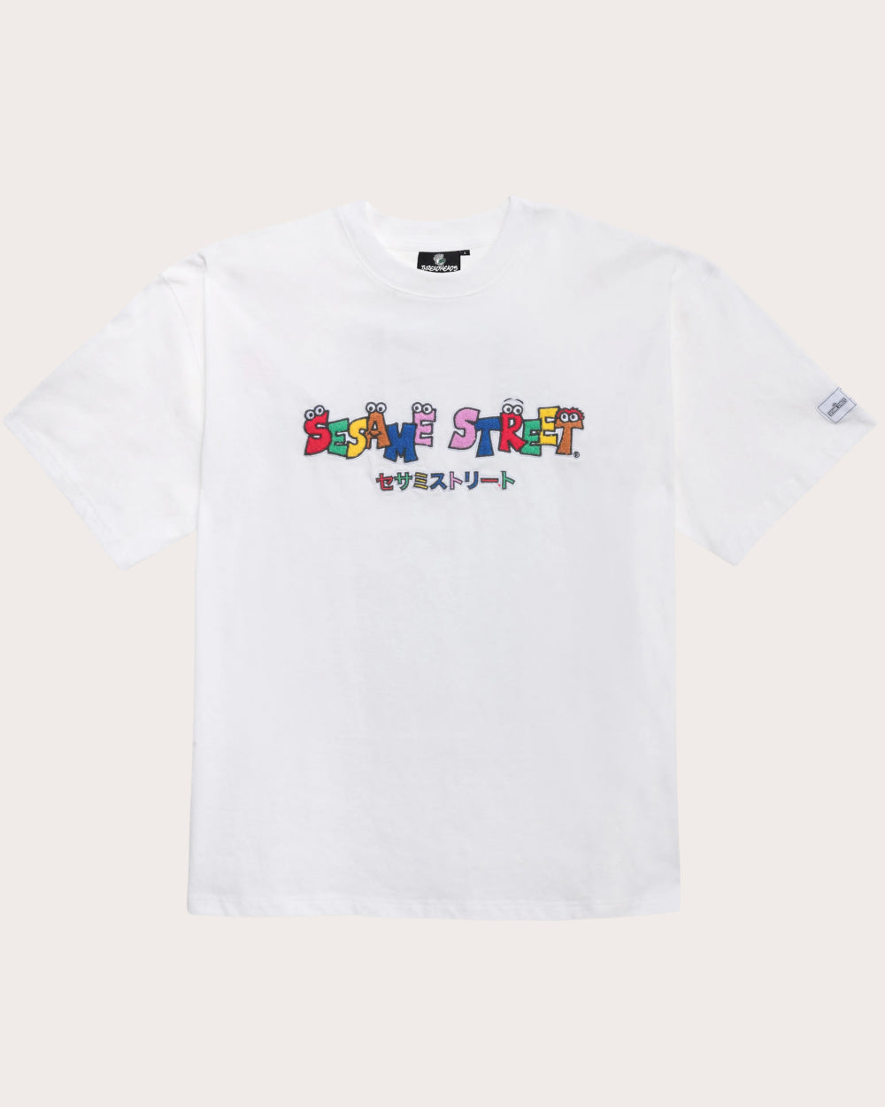 Tokyo Bin Party White Oversized Sesame Street Graphic Tee Unisex