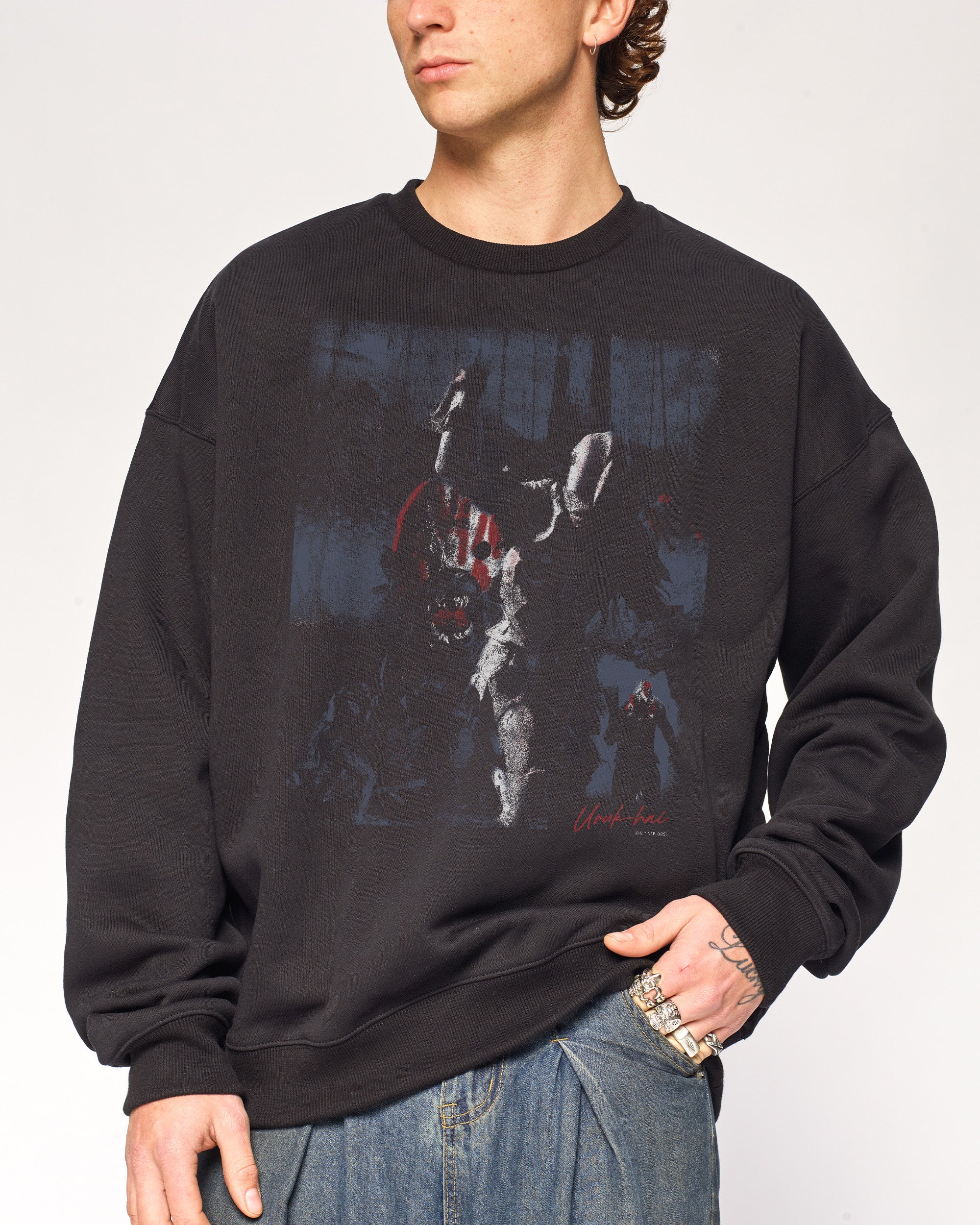 Uruk-hai Sweatshirt - Official Lord of the Rings Unisex Graphic Hoodie 340gsm Cotton-Poly Blend