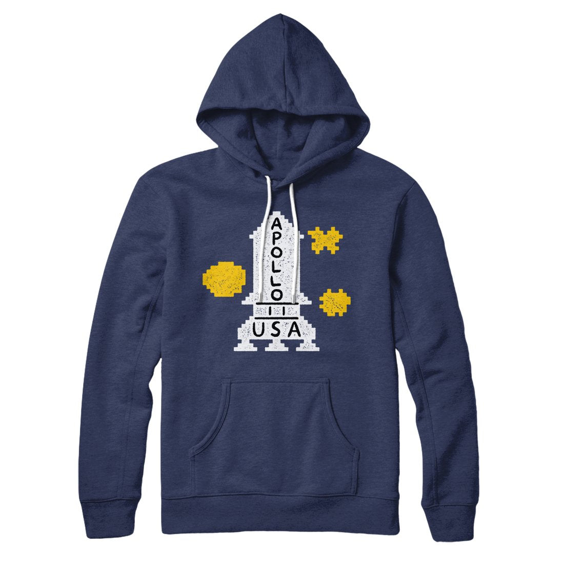 Apollo 11 Unisex Cotton Polyester Sweater Hoodie Pullover with Kangaroo Pocket