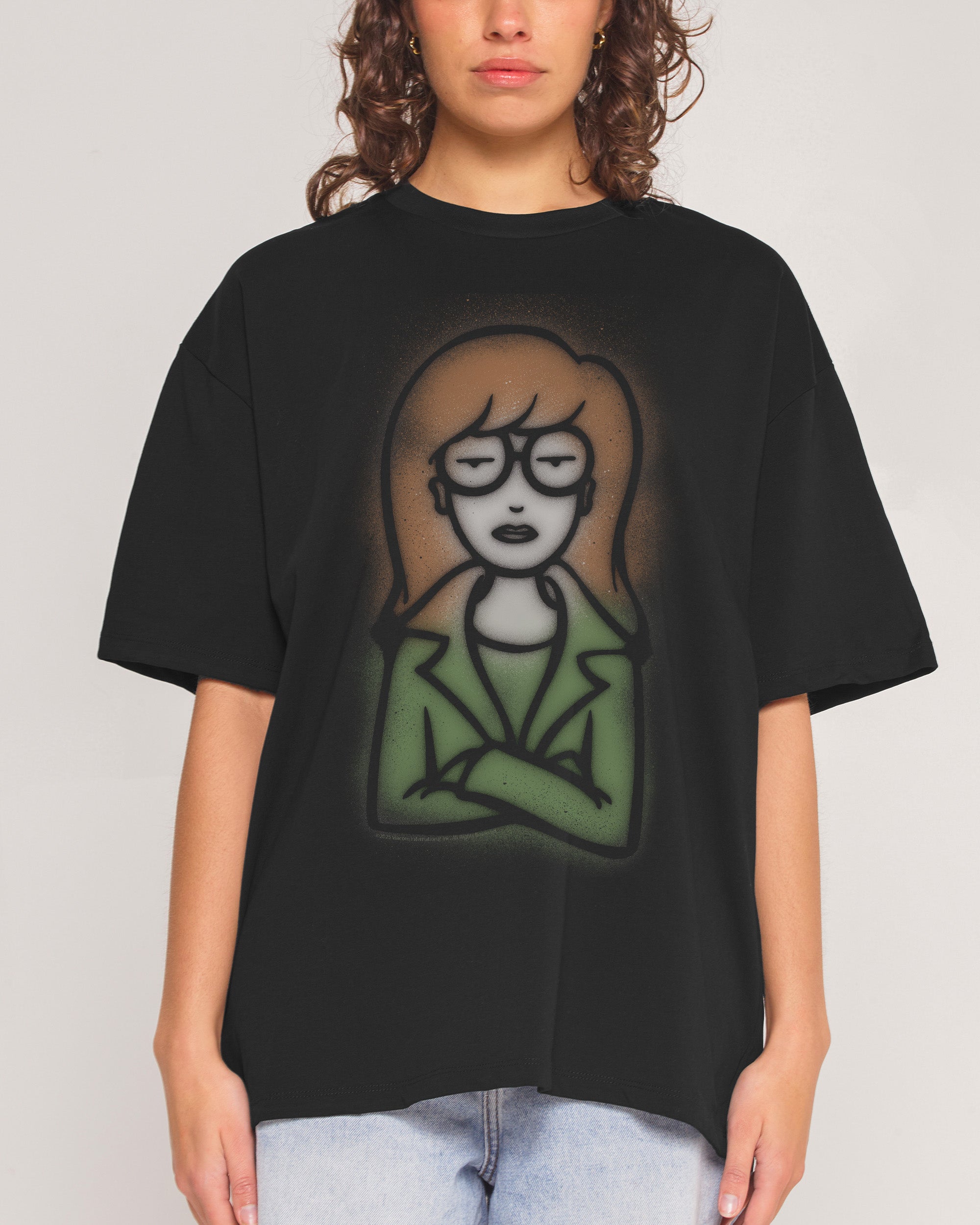 Go To Hell Oversized Graphic Tee - Daria Collab Unisex 100% Combed Cotton