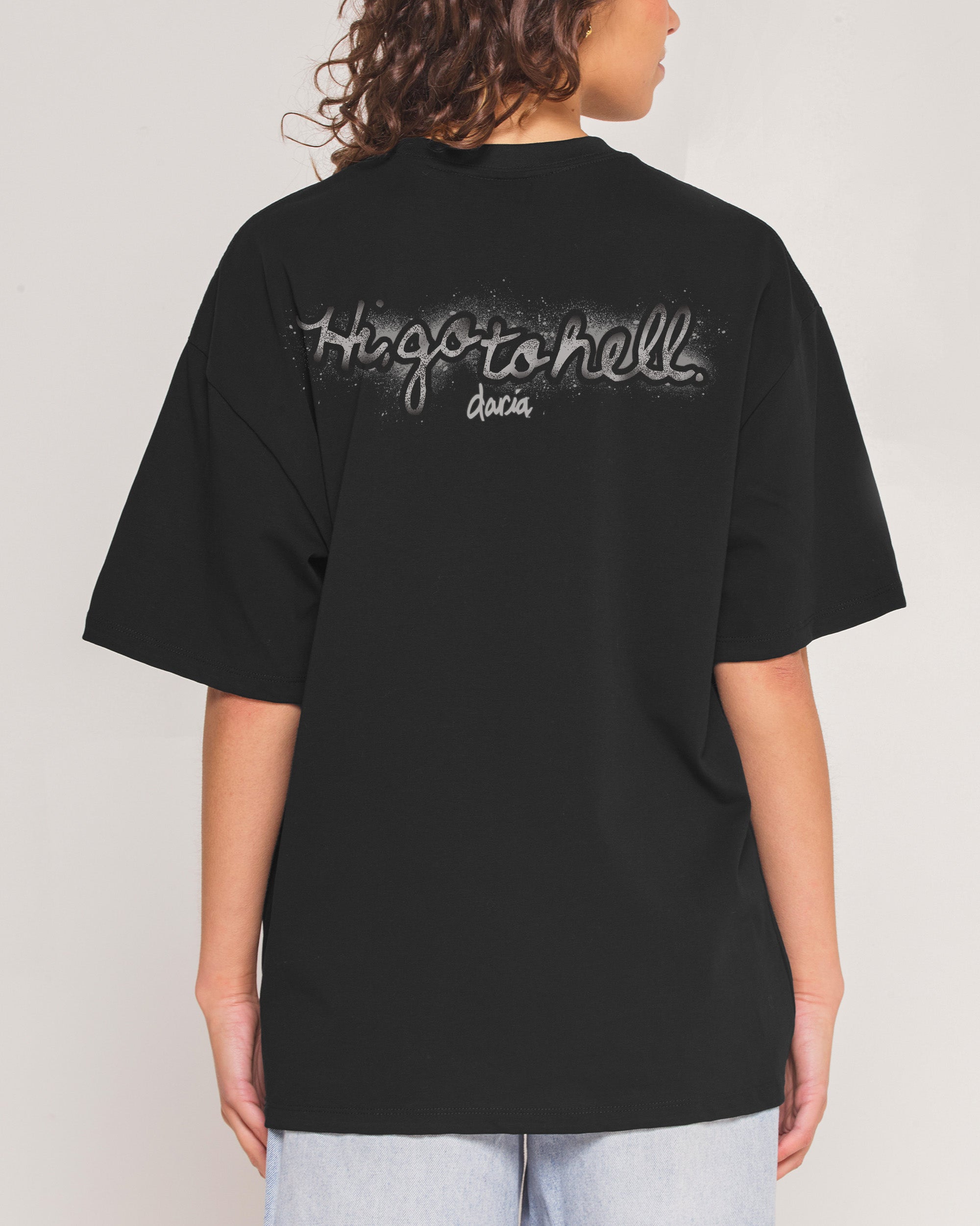 Go To Hell Oversized Graphic Tee - Daria Collab Unisex 100% Combed Cotton