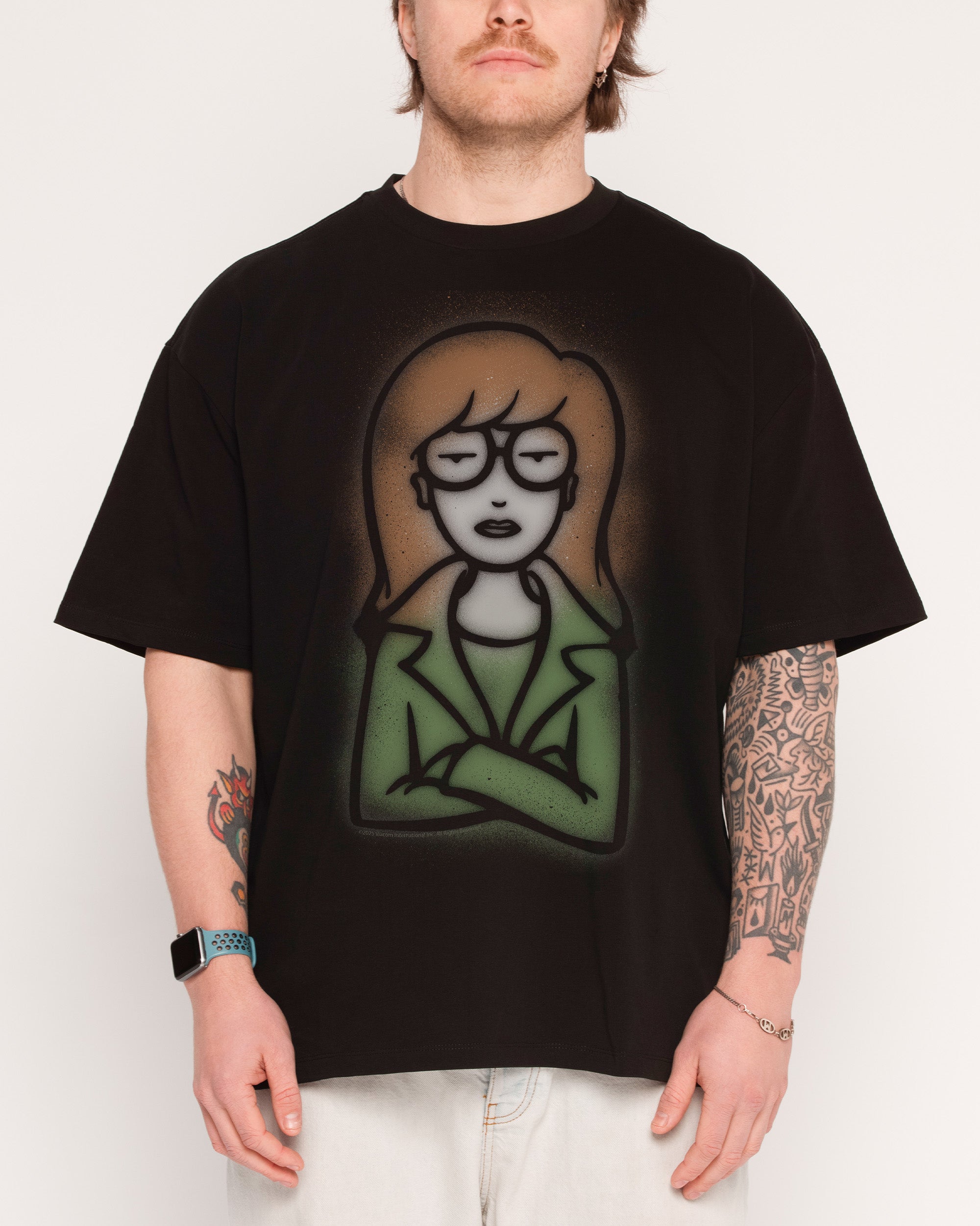 Go To Hell Oversized Graphic Tee - Daria Collab Unisex 100% Combed Cotton